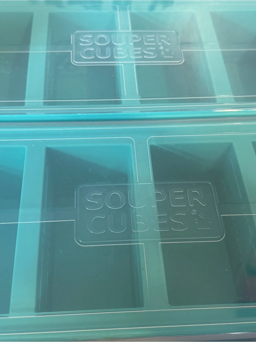 Set of Six Silicon Items, Including 2 Ice Cube & 4 Soup Freezer Containers.